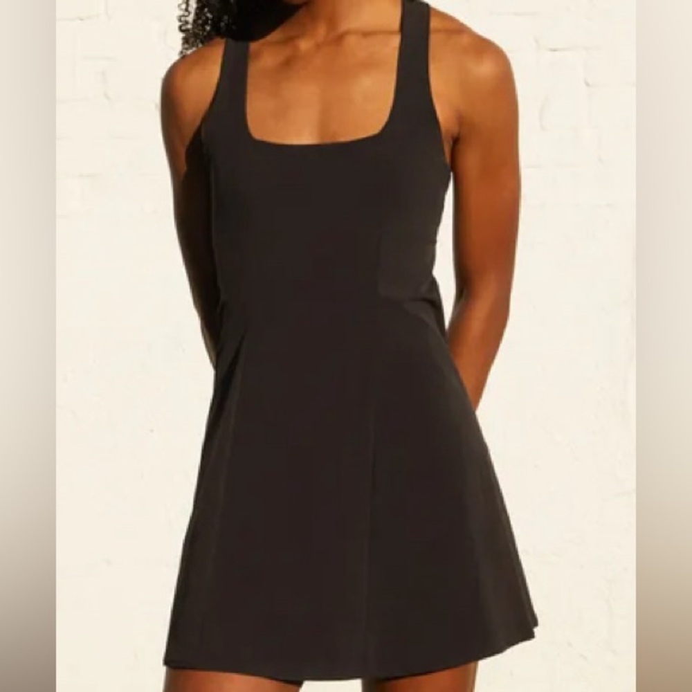 Outdoor Voices Black Cross Back Dress XL